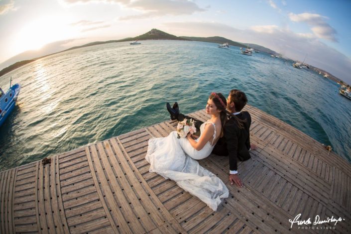 Selin ve Hakan Ayvalık Cunda Adası Dış Çekim Düğün Fotoğrafları