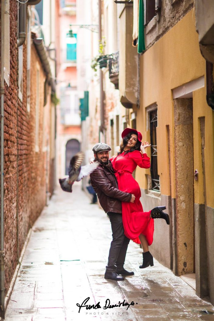 Elif ve Luca Venedik İtalya Yurtdışı Save The Date fotoğrafları (9)